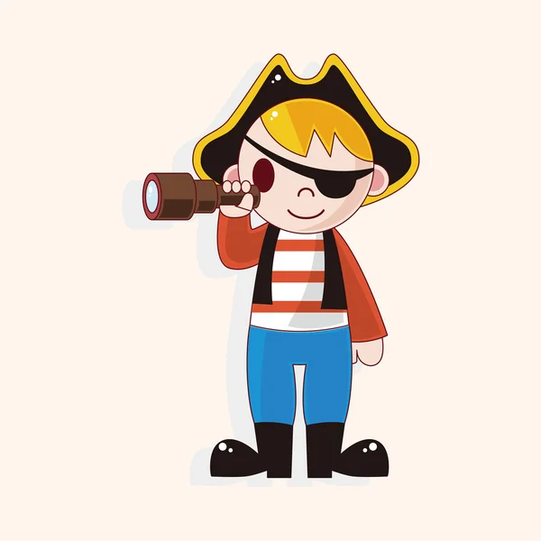 Elementos temáticos piratas — Vector de stock