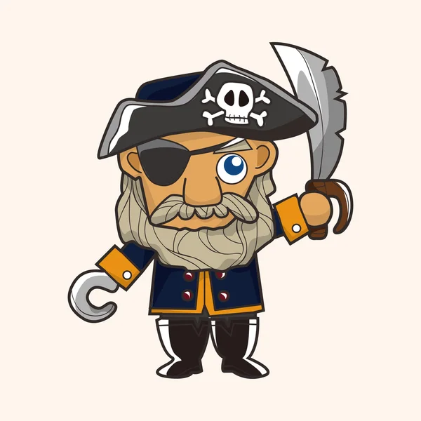 海賊テーマの各要素 — ストックベクタ