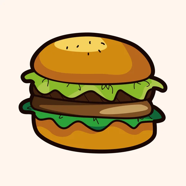 Hamburger téma elemek — Stock Vector