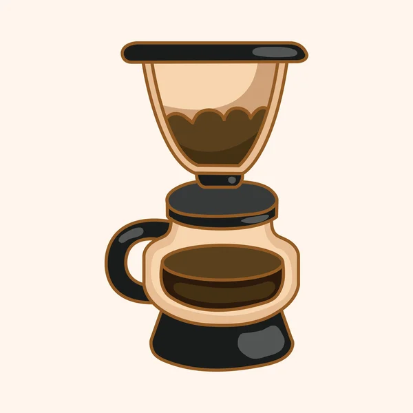 Themenelemente für Kaffeemaschinen — Stockvektor