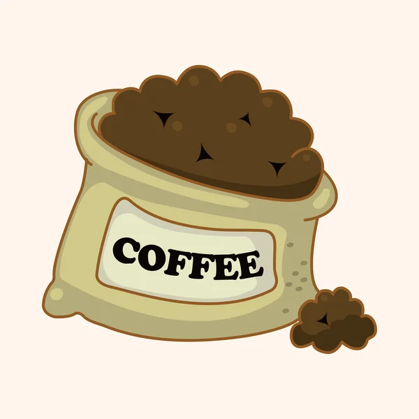 Elemente des Kaffeebohnenthemas — Stockvektor