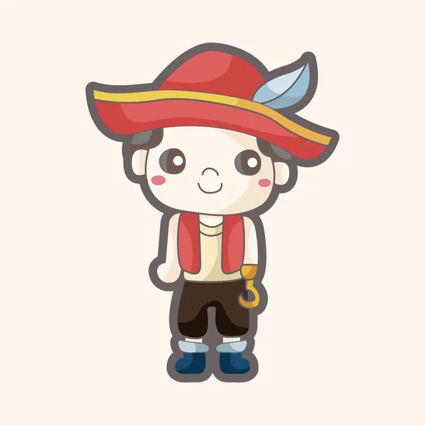 Elementos temáticos piratas — Vector de stock