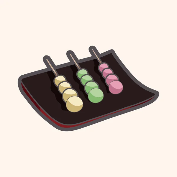 Comida japonesa tema elementos — Vector de stock