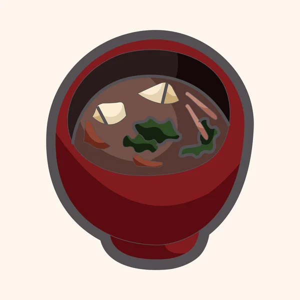 Elemente japanischer Suppe — Stockvektor