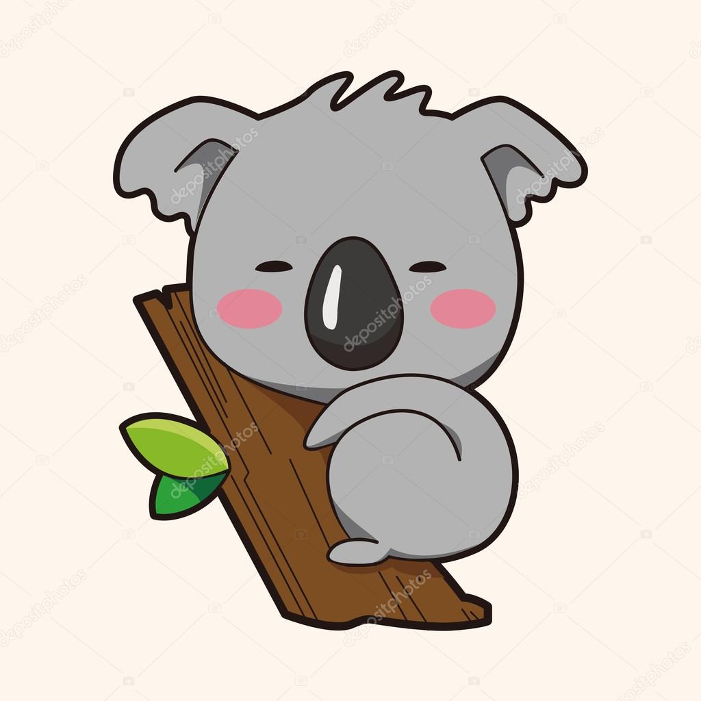 animal koala cartoon theme elements
