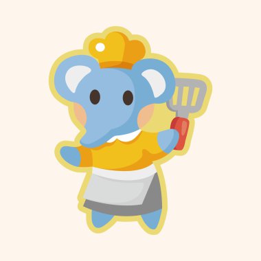 hayvan fil Şef çizgi film Tema öğeleri