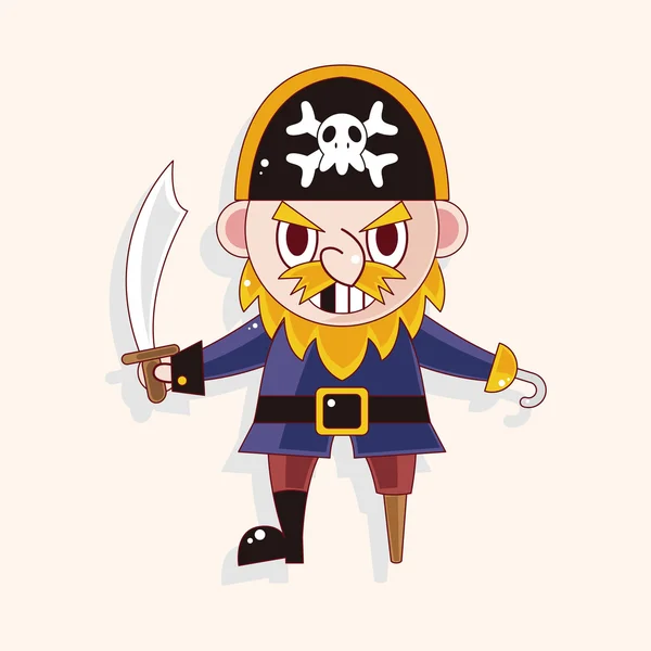 Éléments de thème pirate — Image vectorielle