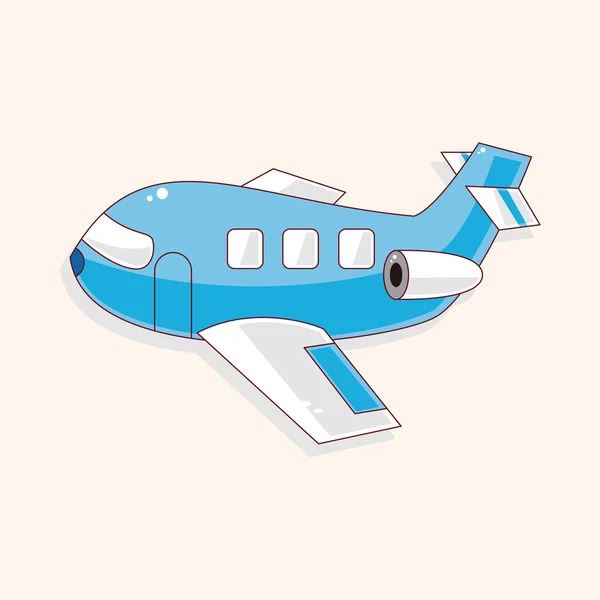 Элементы темы транспортного самолета — стоковый вектор