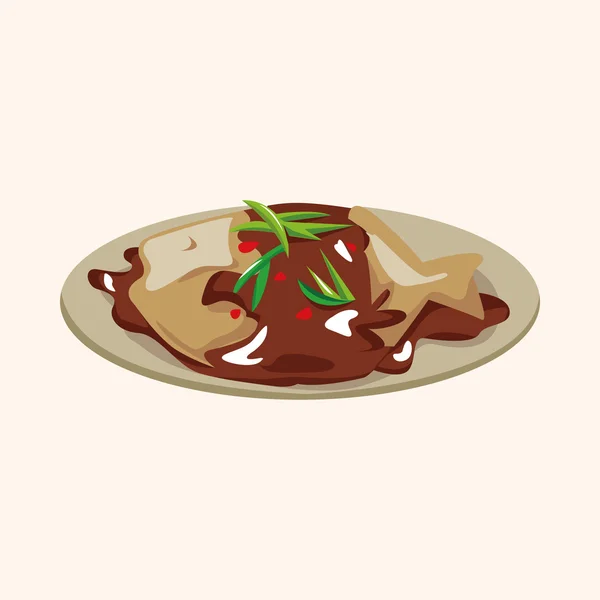 Elementi a tema cibo cinese — Vettoriale Stock