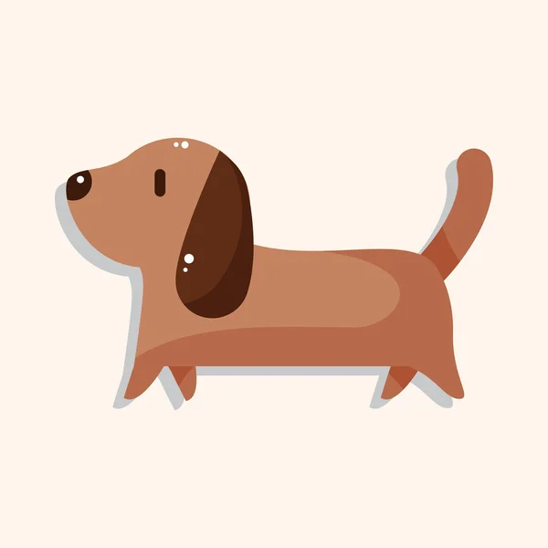Állati kutya rajzfilm téma elemek — Stock Vector