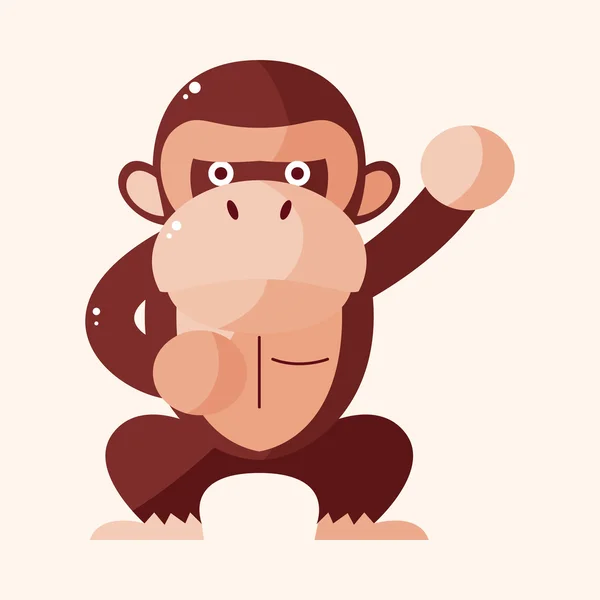 Animal Monkey Cartoon Themenelemente — Stockvektor