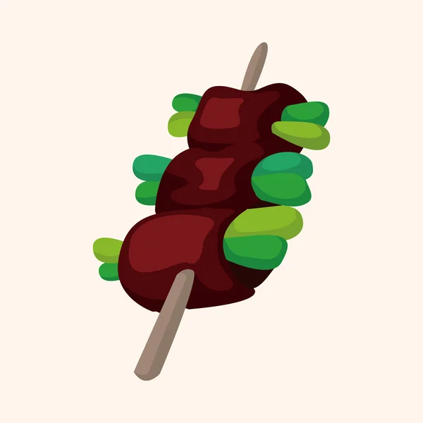 Elementos temáticos carne de filete — Vector de stock