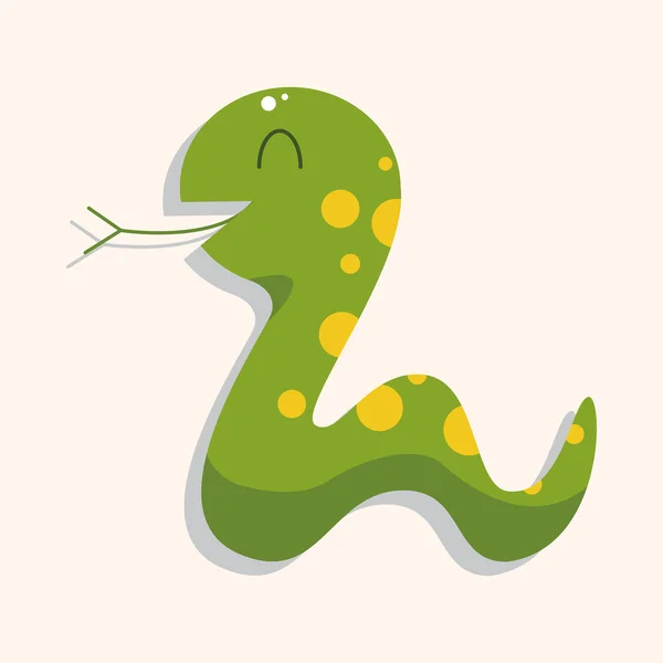 Animal Snake Cartoon Themenelemente — Stockvektor