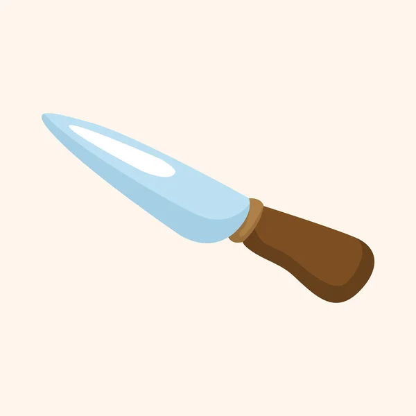 Barbacoa cuchillo elementos temáticos — Vector de stock