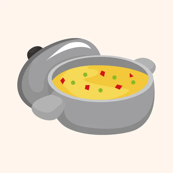 Corn chowder soup theme elements — Stock Vector
