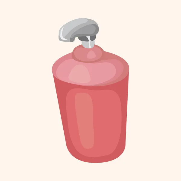 Badkamer shampoo thema-elementen — Stockvector