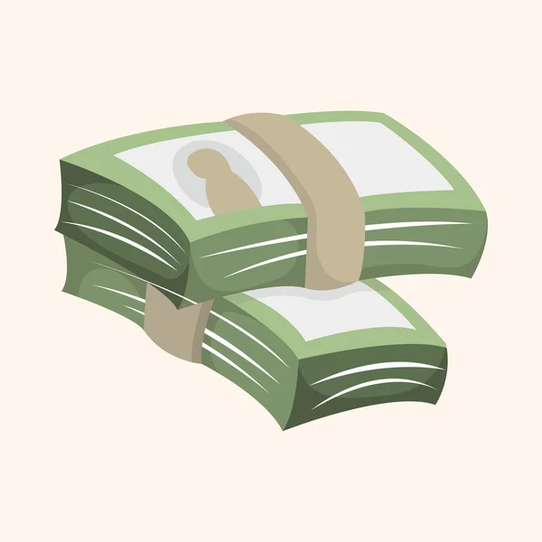Finansiella pengar cash temaelement — Stock vektor