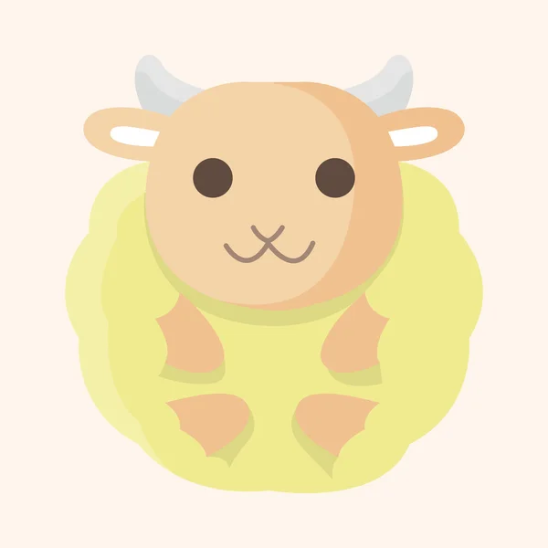 Animal Sheep Cartoon Themenelemente — Stockvektor