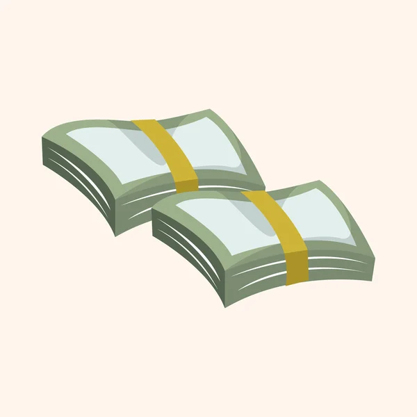 Dinero financiero efectivo elementos temáticos — Vector de stock