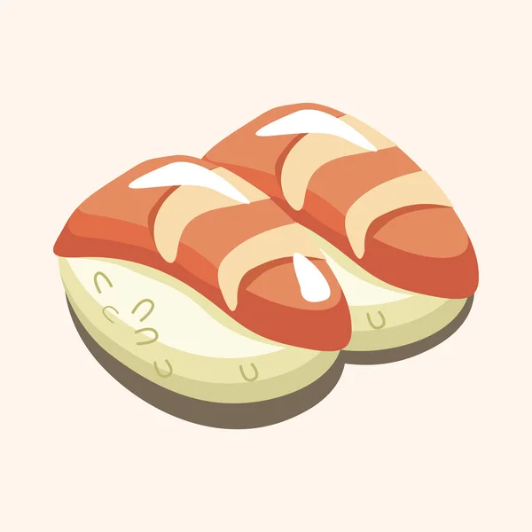 Éléments du thème Sushi — Image vectorielle