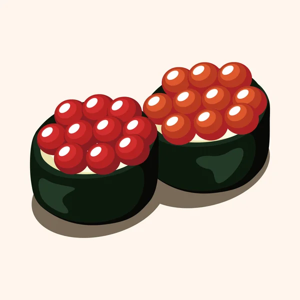 Éléments du thème Sushi — Image vectorielle