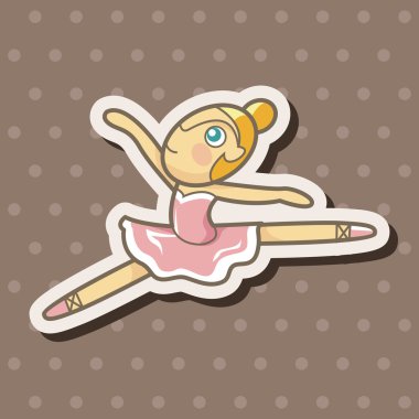 Bale dansçısı Tema öğeleri vektör, eps