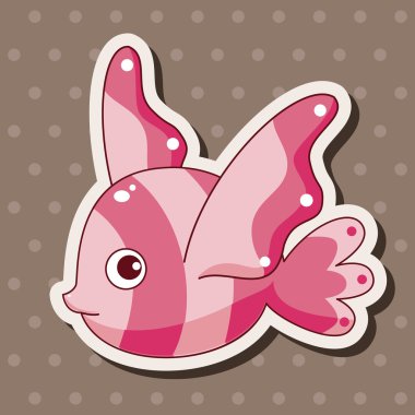 Balık karikatür Tema öğeleri vektör, eps