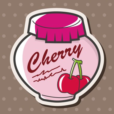 kiraz reçeli Tema öğeleri vektör, eps