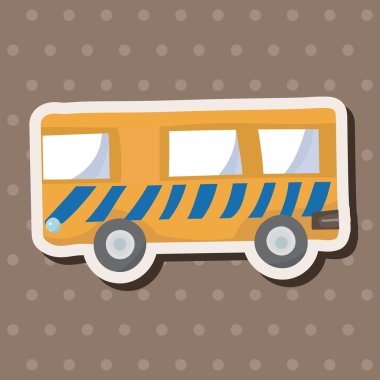 ulaşım otobüs Tema öğeleri vektör, eps