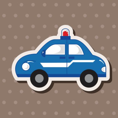 ulaşım polis araba tema öğeleri vektör, eps
