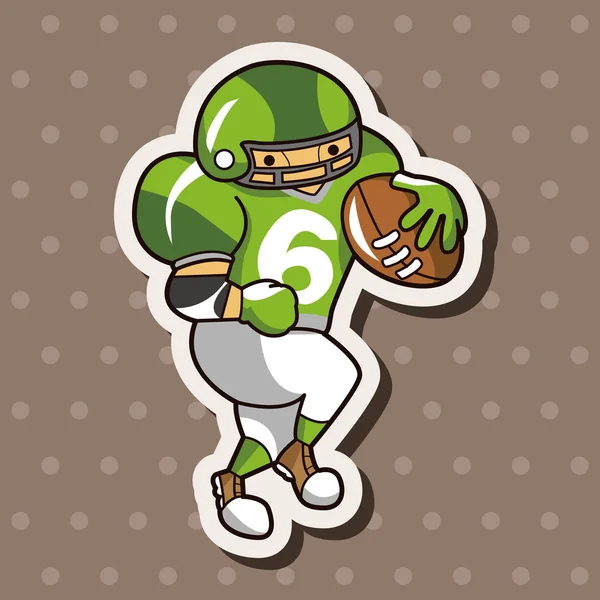 Football player theme elements vector,eps — Stock Vector