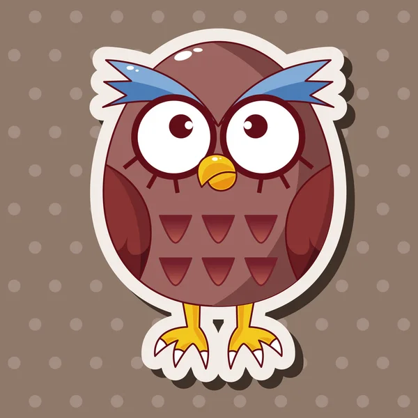 Vogel uil cartoon thema elementen vector, eps — Stockvector