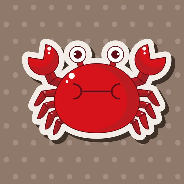 Crabe éléments de thème dessin animé vecteur, eps — Image vectorielle