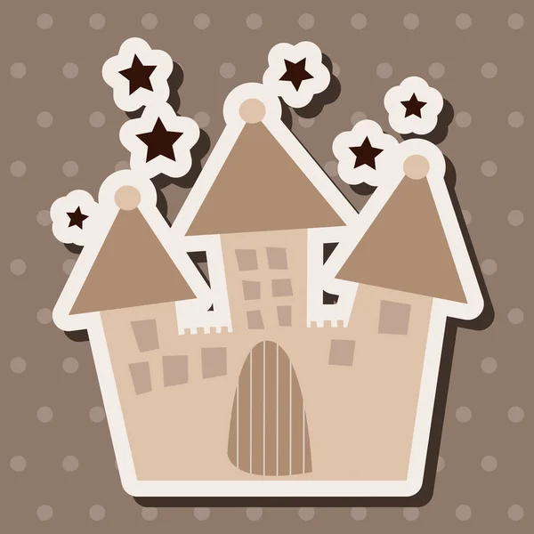 Architecture castle flat icon elements, eps10 — стоковый вектор