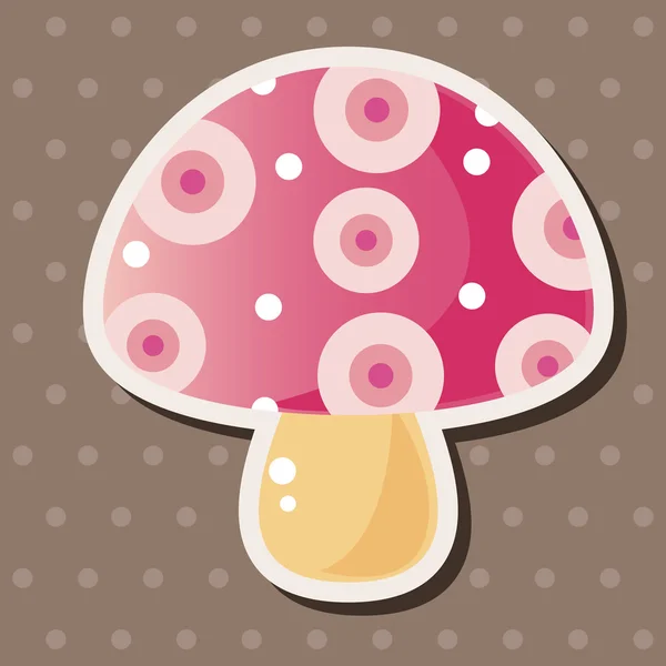 Champignons éléments de thème de dessin animé vecteur, eps — Image vectorielle