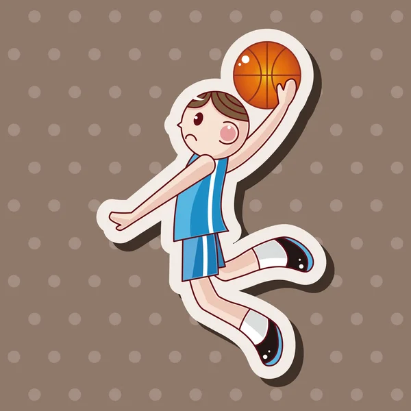 Basketball player cartoon elements vector,eps — Stock Vector