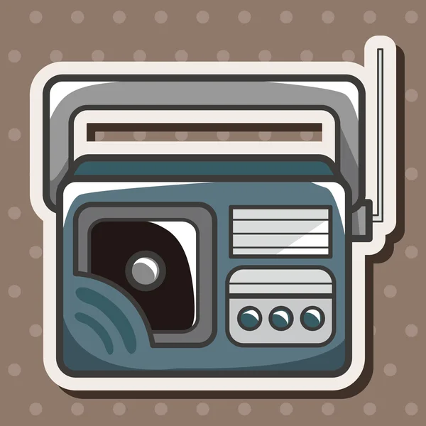 Style radio theme elements vector,eps — Stock Vector