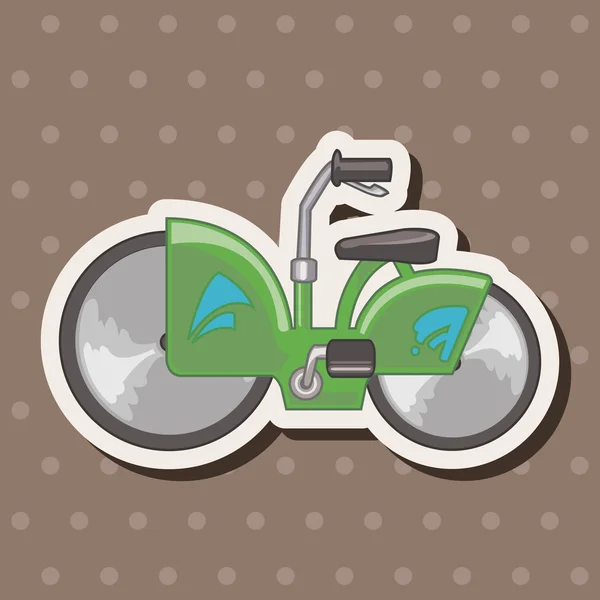 Транспортні елементи теми велосипеда вектор, триває — стоковий вектор