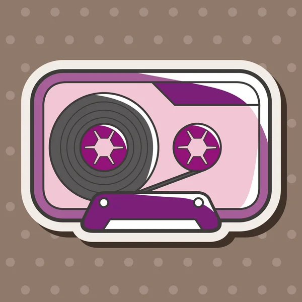 Audiotape theme elements vector,eps — Stock Vector