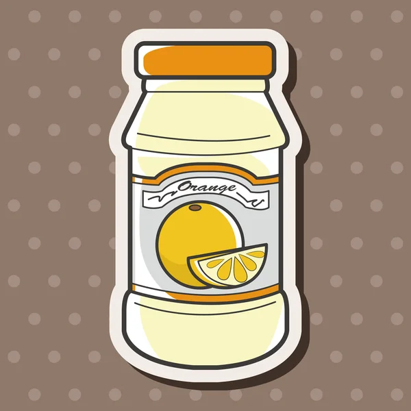 Naranja jam tema elementos vector, eps — Vector de stock