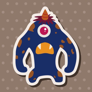 canavar çizgi film Tema öğeleri vecotr, eps