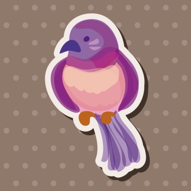 kuş karikatür tasarım öğeleri vektör