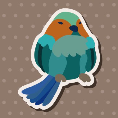 kuş karikatür tasarım öğeleri vektör