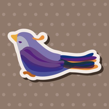 kuş karikatür tasarım öğeleri vektör