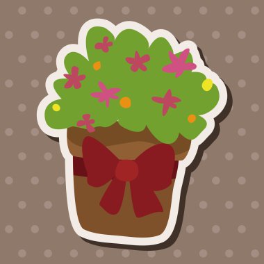 hediye bitki Tema düz simgesi öğeleri arka plan, eps10