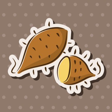 sebze tatlı patates simgesi elemanları, eps10 düz