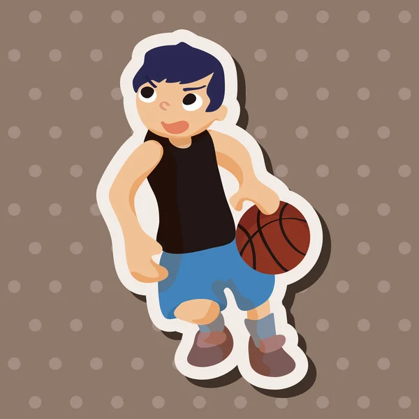 Basketball player elements vector,eps — Stock Vector