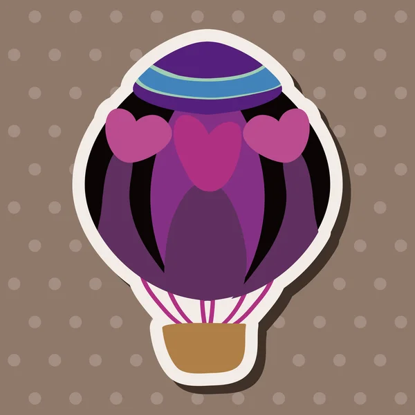 Hete lucht ballon ontwerpelementen vector — Stockvector