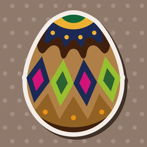 Easter egg flat icon elements background, eps10 — Vetor de Stock