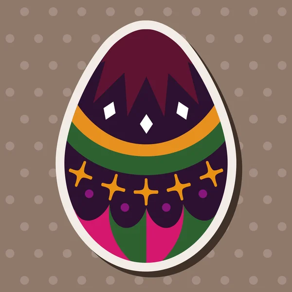 Easter egg flat icon elements background, eps10 — Vetor de Stock